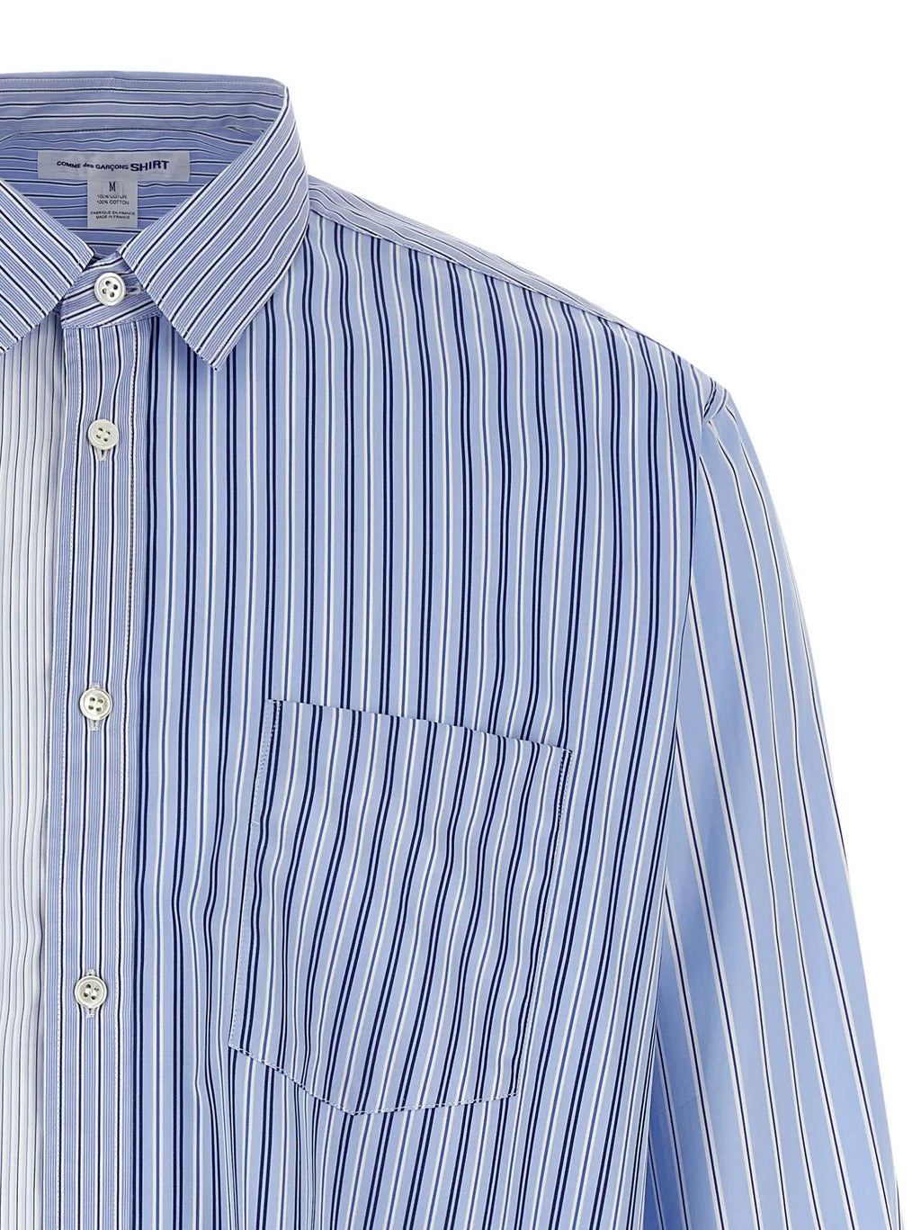 Comme Des Garçons Comme Des Garçons Blue Cotton Blouse