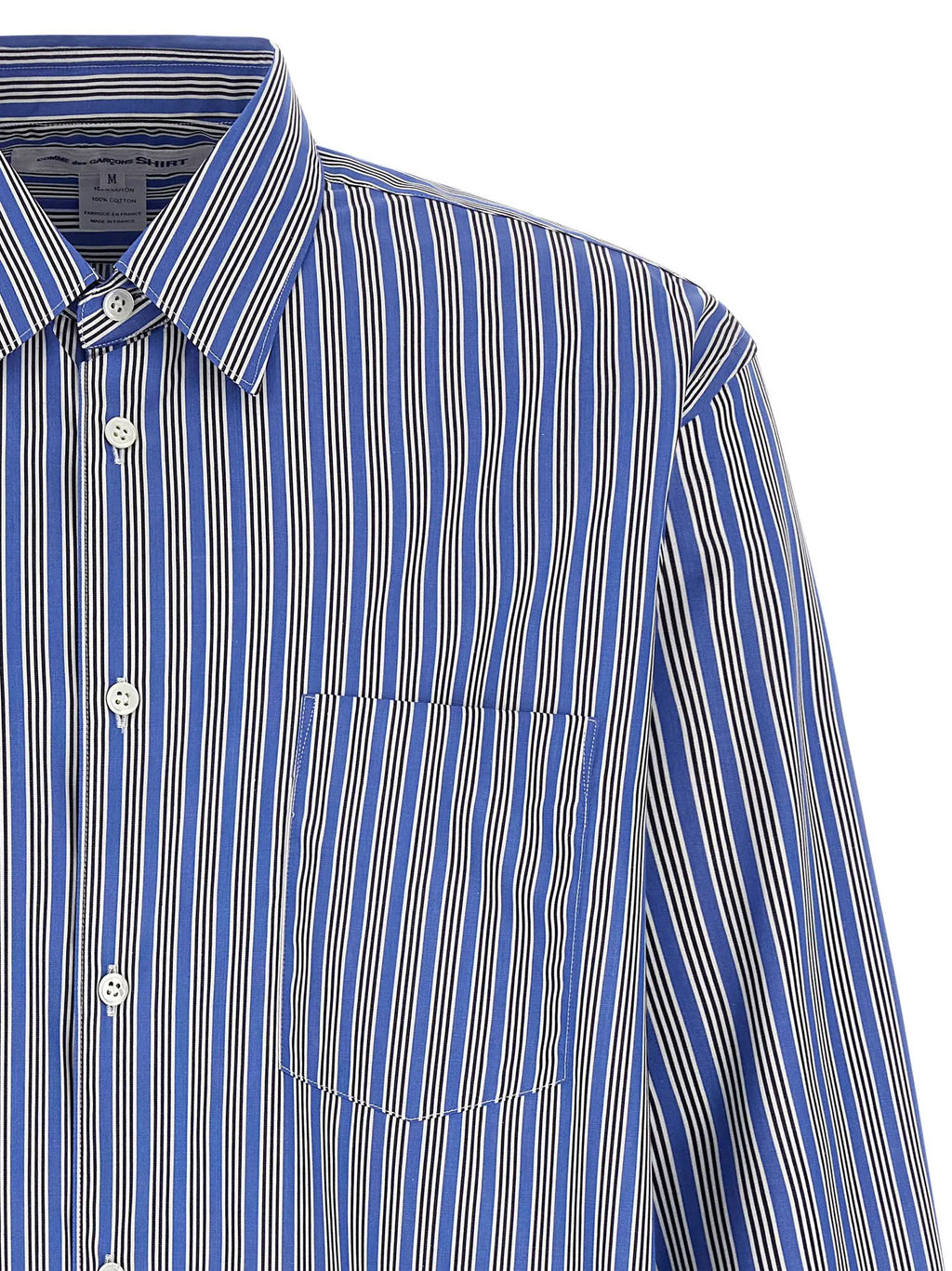Comme Des Garçons Chemisier en coton bleu