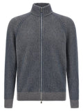 Brunello Cucinelli Blue Cashmere Cardigan