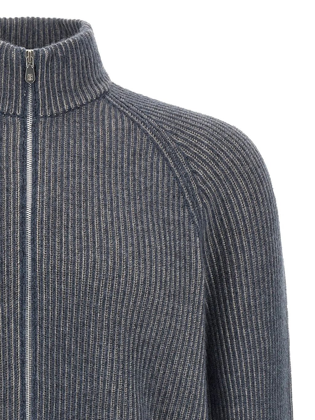 Brunello Cucinelli Blue Cashmere Cardigan
