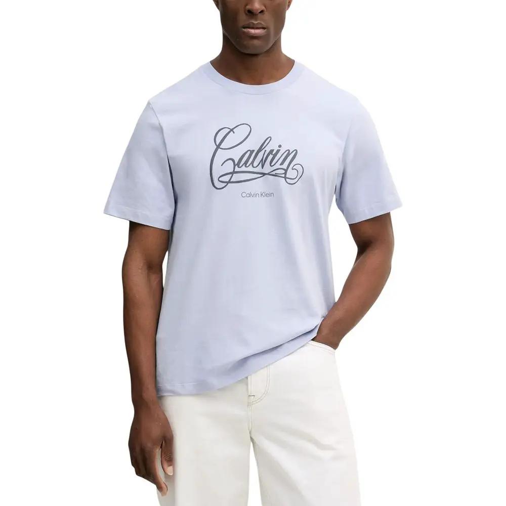 T-shirt en coton bleu Calvin Klein Jeans
