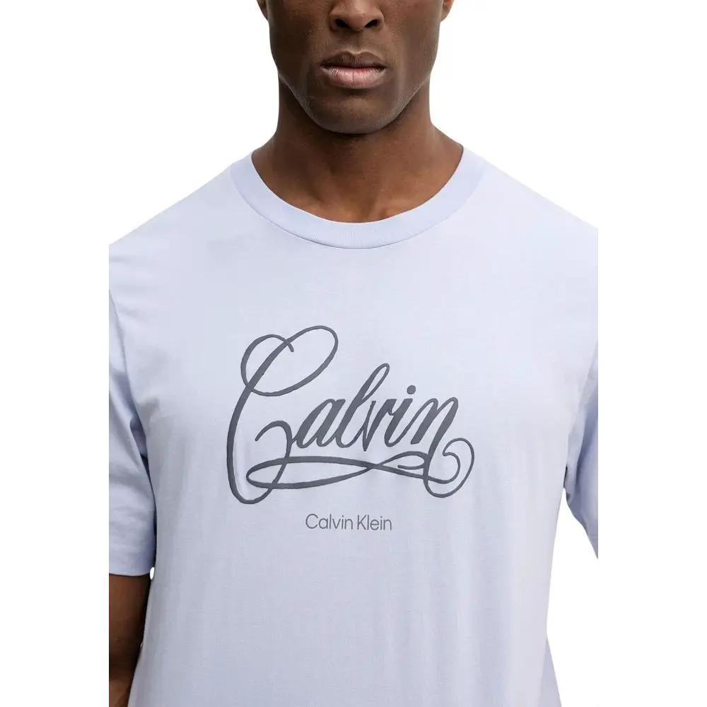 T-shirt en coton bleu Calvin Klein Jeans