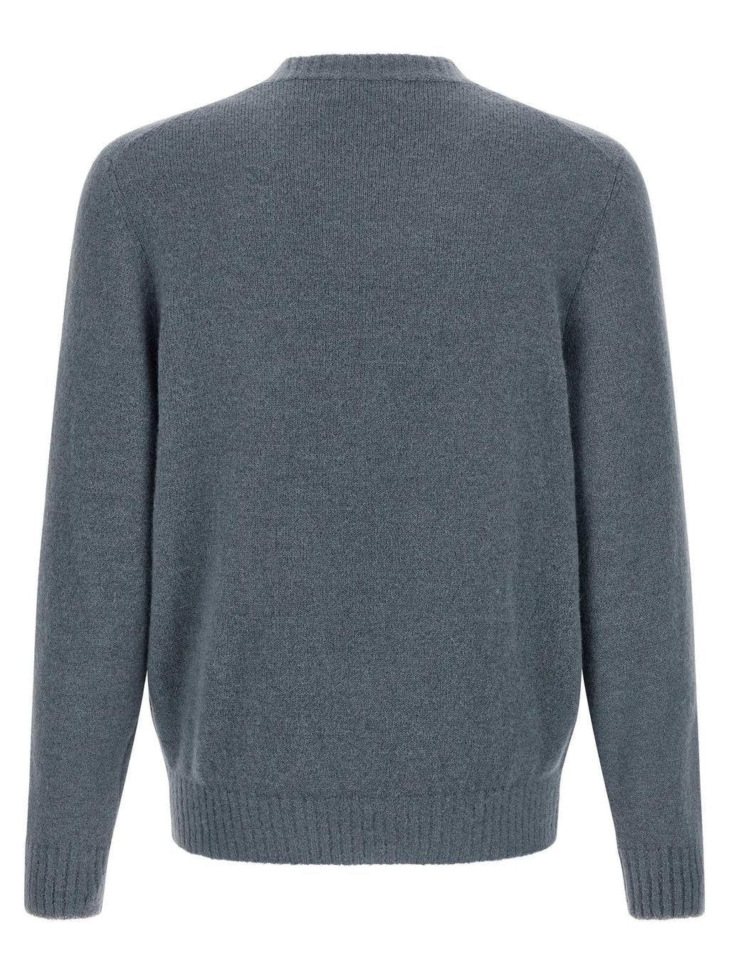 Brunello Cucinelli Blue Alpaca Leather Cardigan