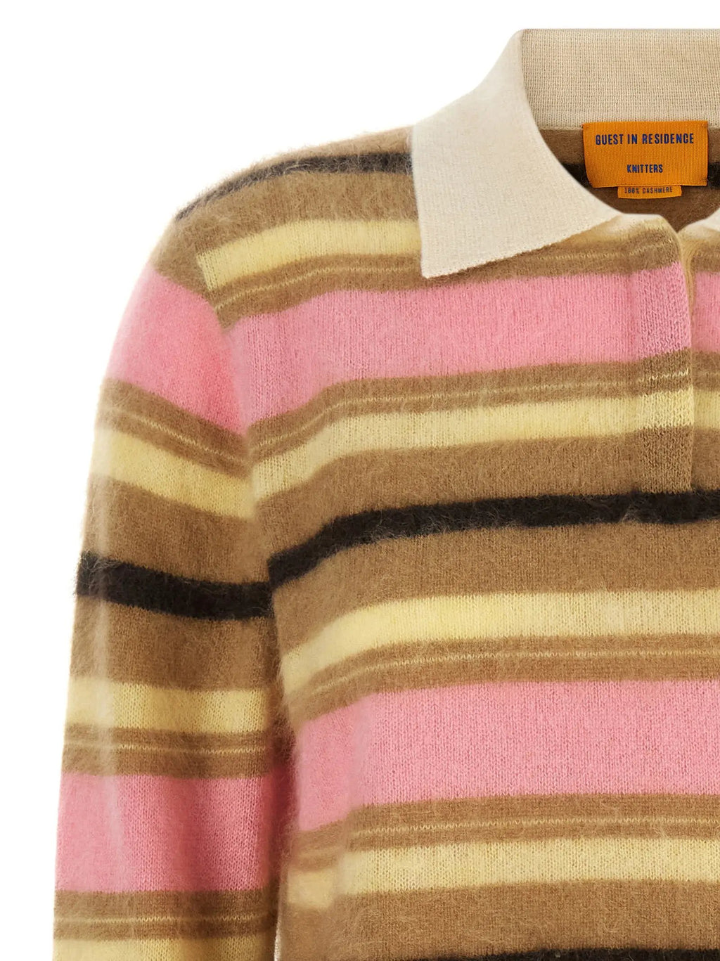 Guest in Residence Multicolor Cashmere Polo Shirt