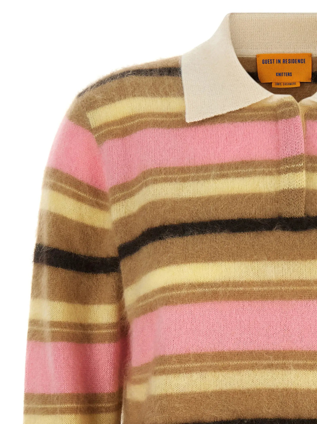 Guest in Residence Multicolor Cashmere Polo Shirt