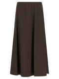 Brunello Cucinelli Brown Virgin Wool Midi Skirt