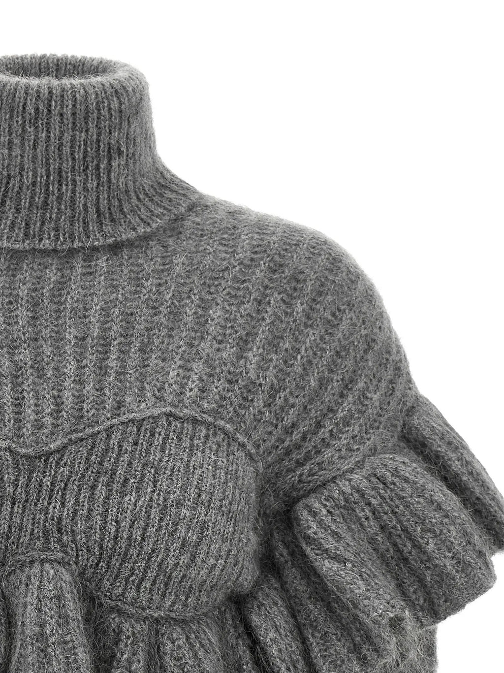 Elisabetta Franchi Gray Mohair Cardigan