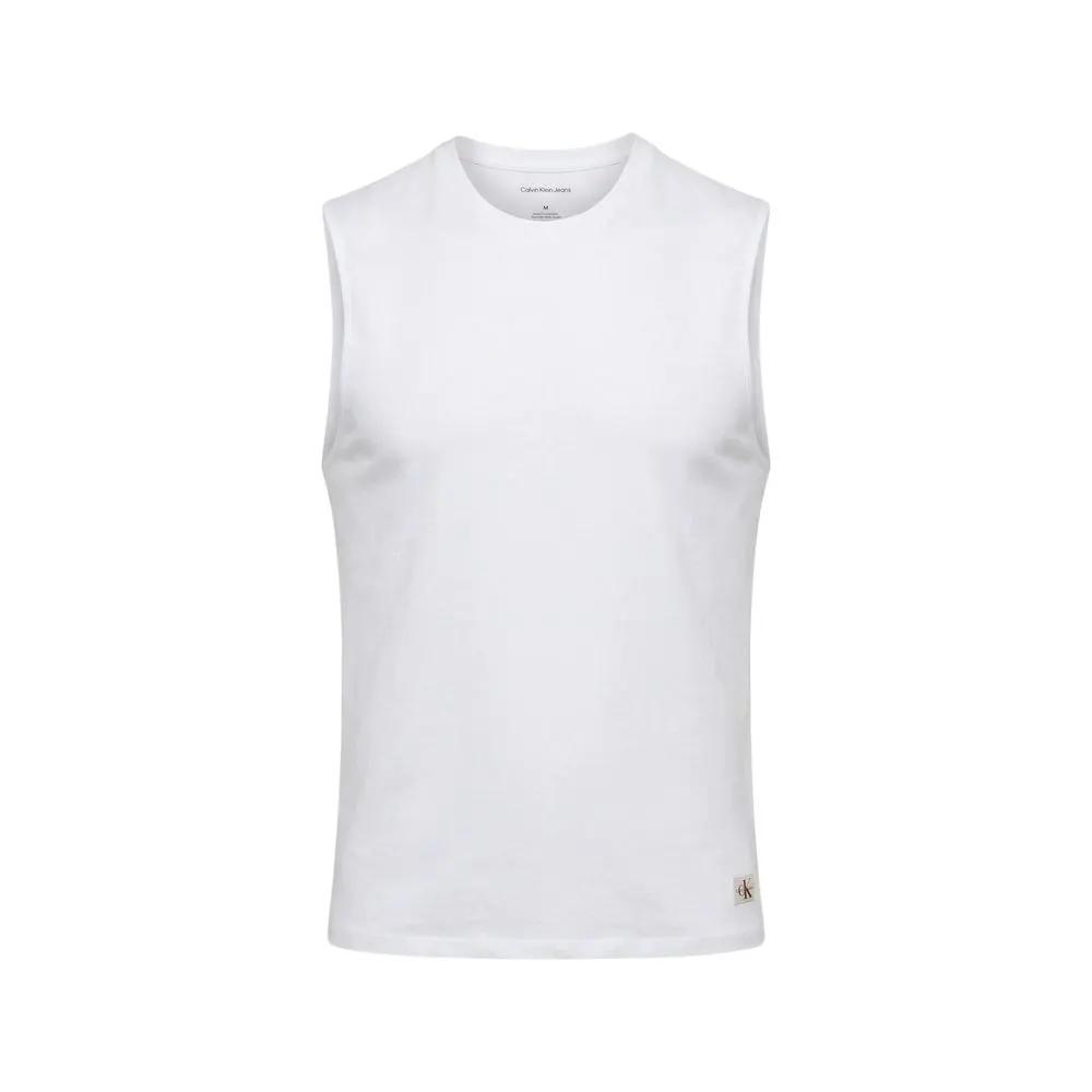 Calvin Klein Jeans White Cotton Tank Tops
