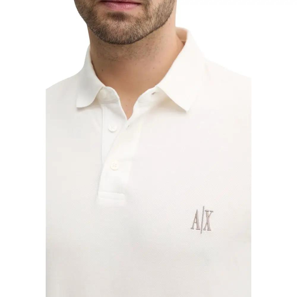 Polo Armani Exchange en coton blanc