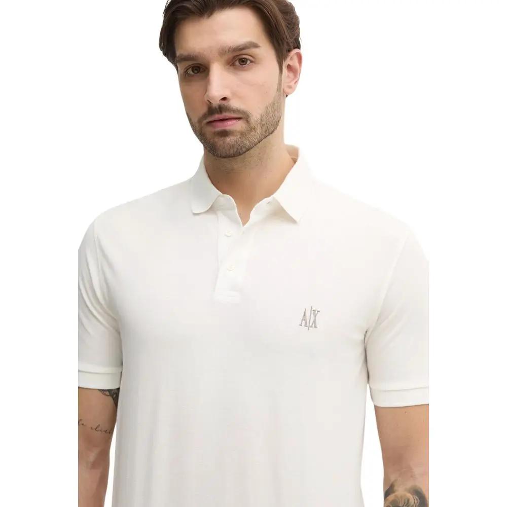 Polo Armani Exchange en coton blanc
