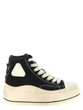 R13 Black Cotton High Top Sneakers
