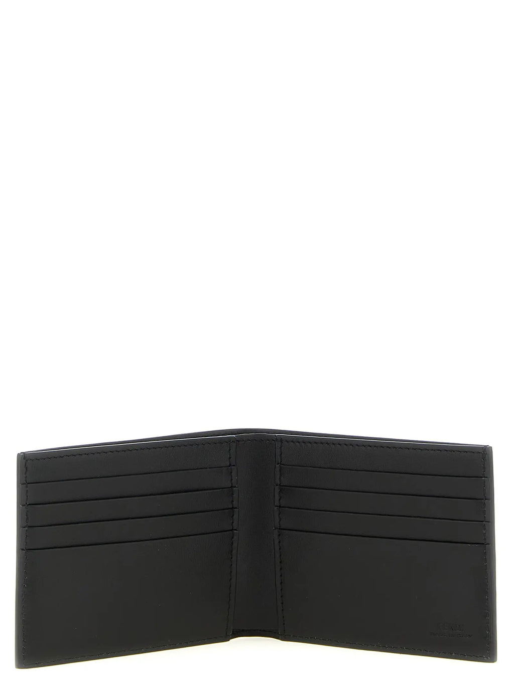 Portefeuille Fendi en cuir de veau noir