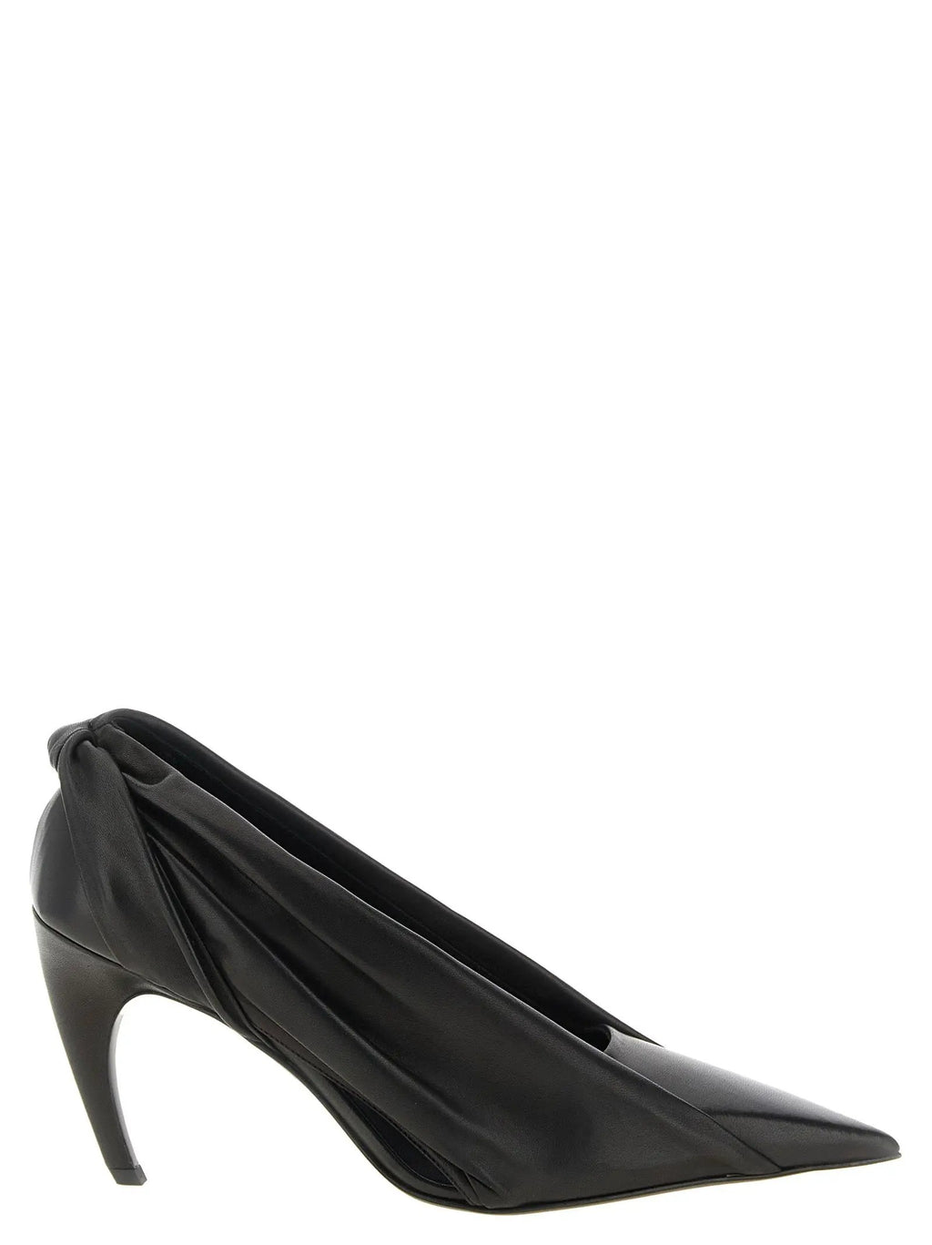 Khaite Black Calfskin High Heel Pumps