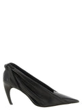 Khaite Black Calfskin High Heel Pumps
