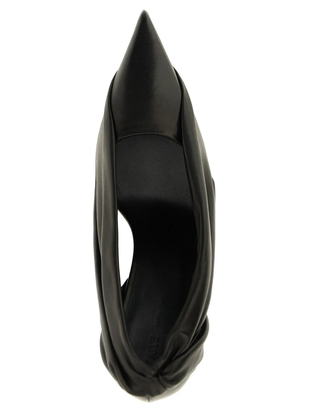 Khaite Black Calfskin High Heel Pumps