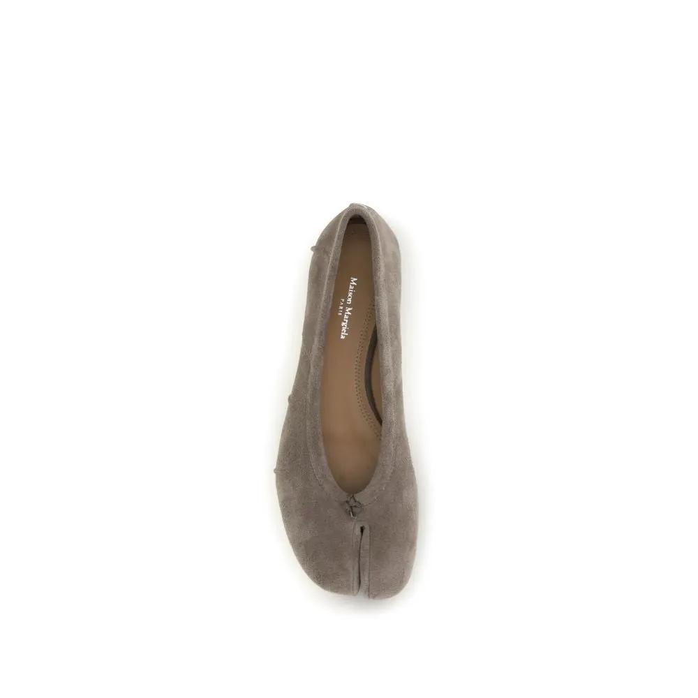 Maison Margiela Gray Calf Leather Bos Taurus Ballet Flats