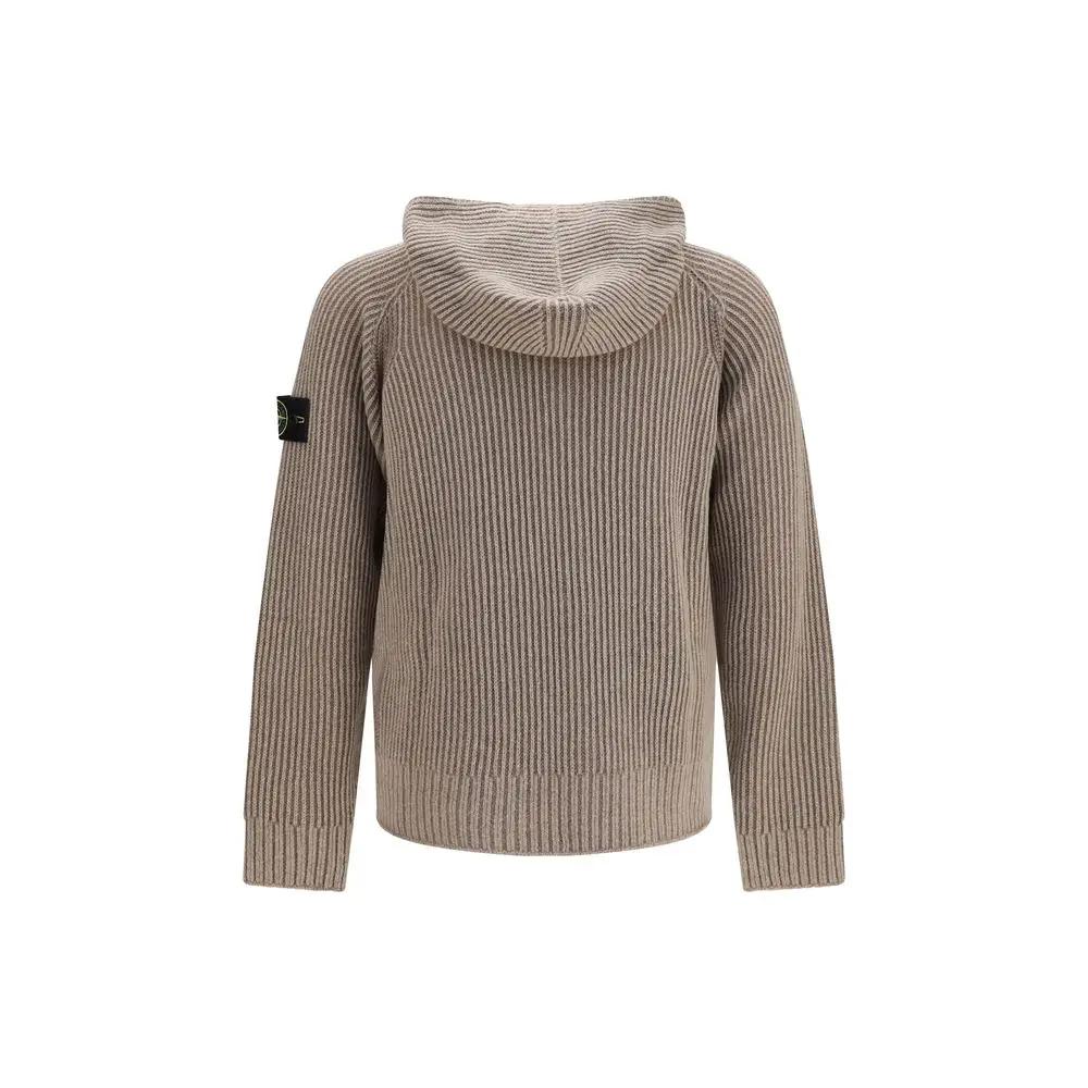 Stone Island Sweat-shirt en cachemire beige