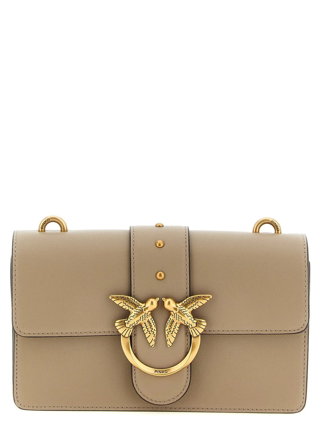 PINKO PINKO Gray Calfskin Crossbody Bag