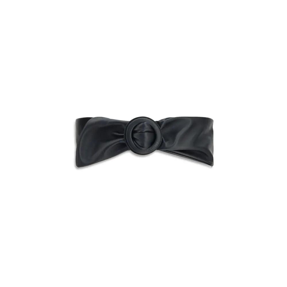 Jacquemus Jacquemus Black Calf Leather Bos Taurus High-Waist Belt