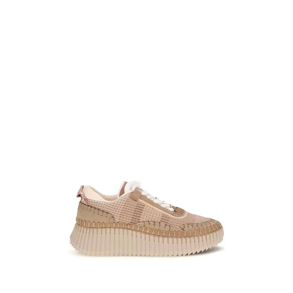 Chloé Chloé Beige Nylon Athletic Sneakers