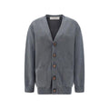 Cardigan en coton gris Golden Goose