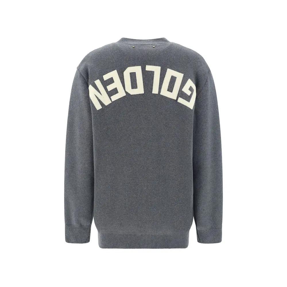Cardigan en coton gris Golden Goose