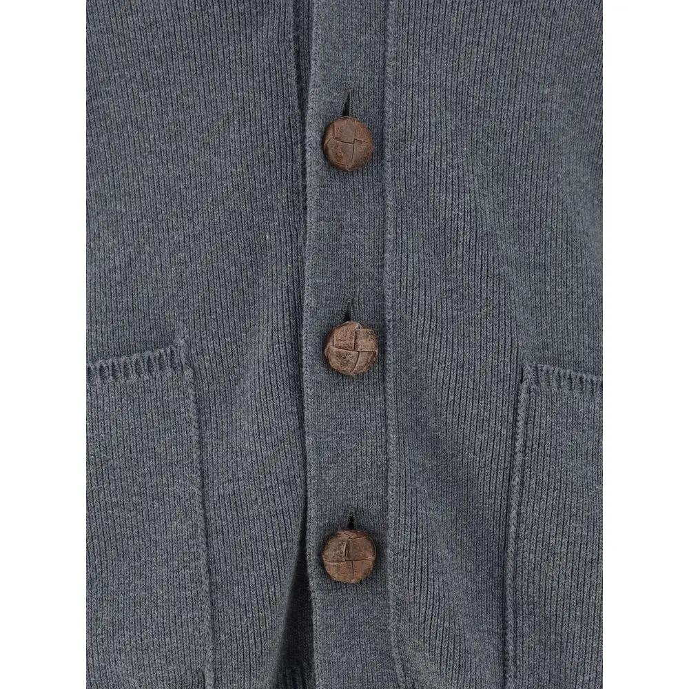Cardigan en coton gris Golden Goose
