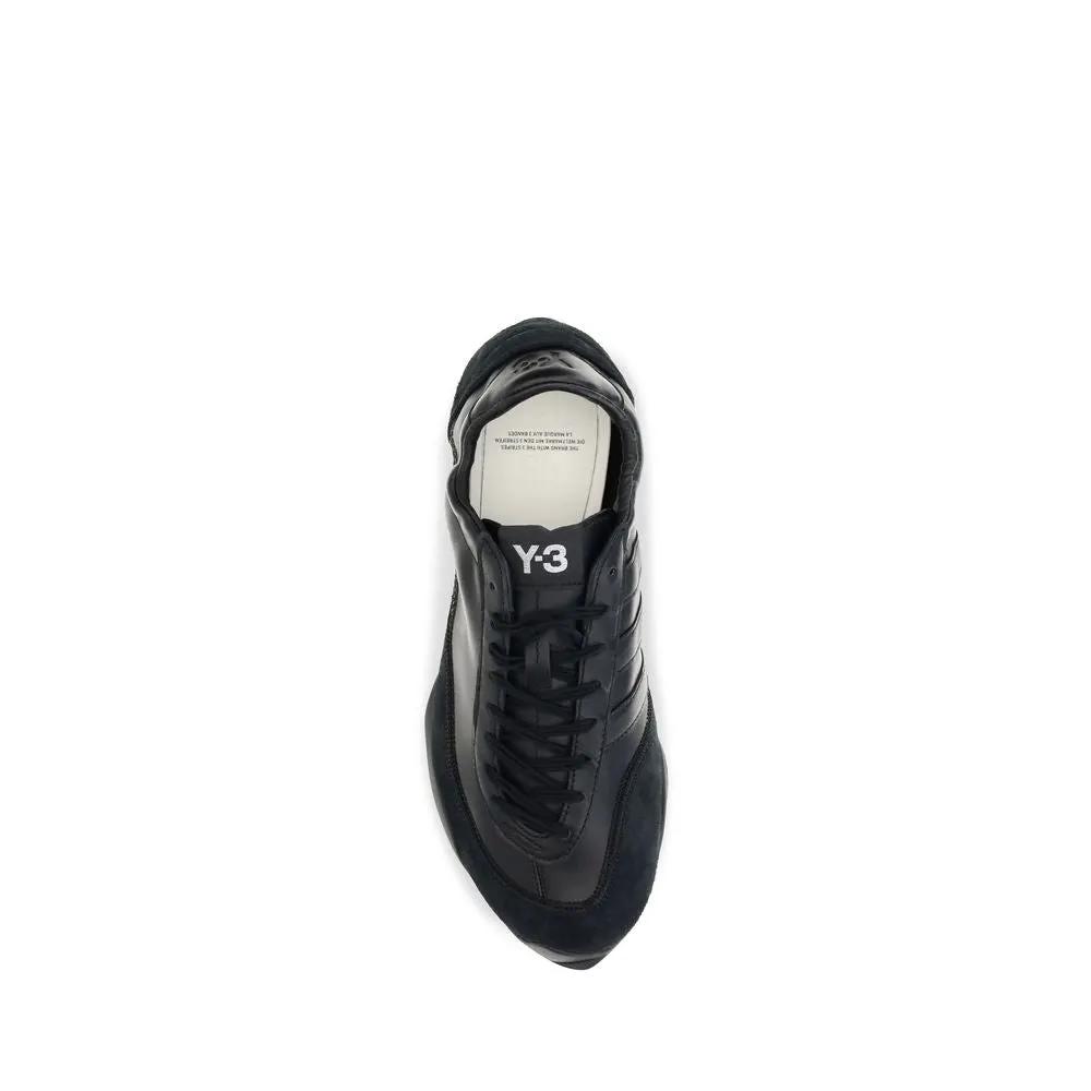 Baskets athlétiques Y-3 en cuir de veau noir Bos Taurus