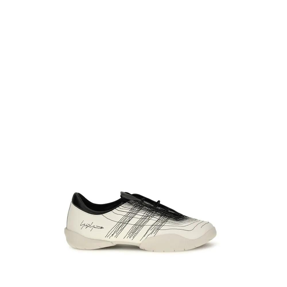 Baskets Y-3 en cuir de veau beige Bos Taurus