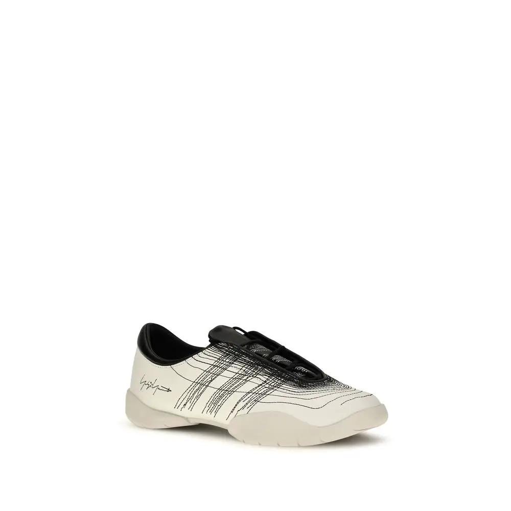 Baskets Y-3 en cuir de veau beige Bos Taurus