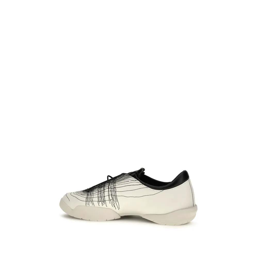 Baskets Y-3 en cuir de veau beige Bos Taurus