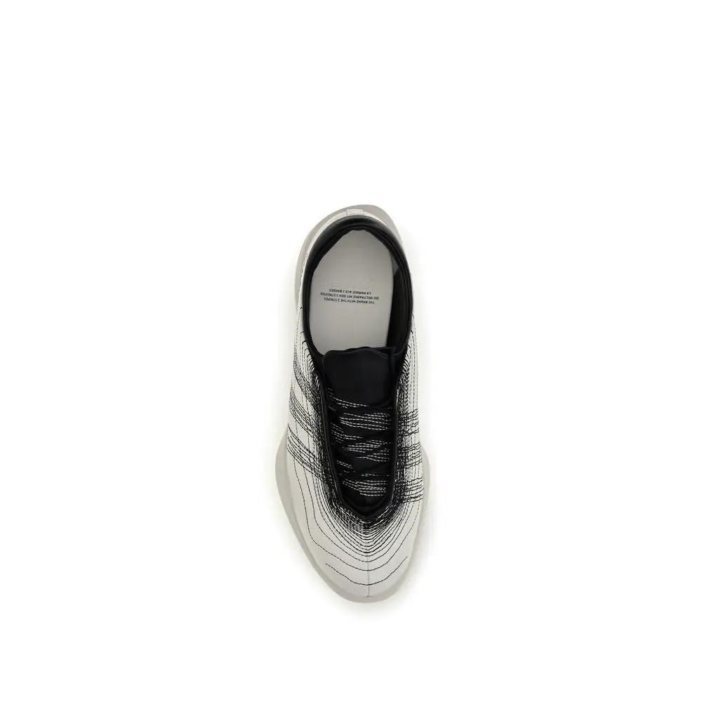 Baskets Y-3 en cuir de veau beige Bos Taurus