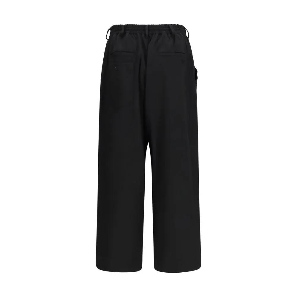 Pantalon décontracté Y-3 en laine noire Aries