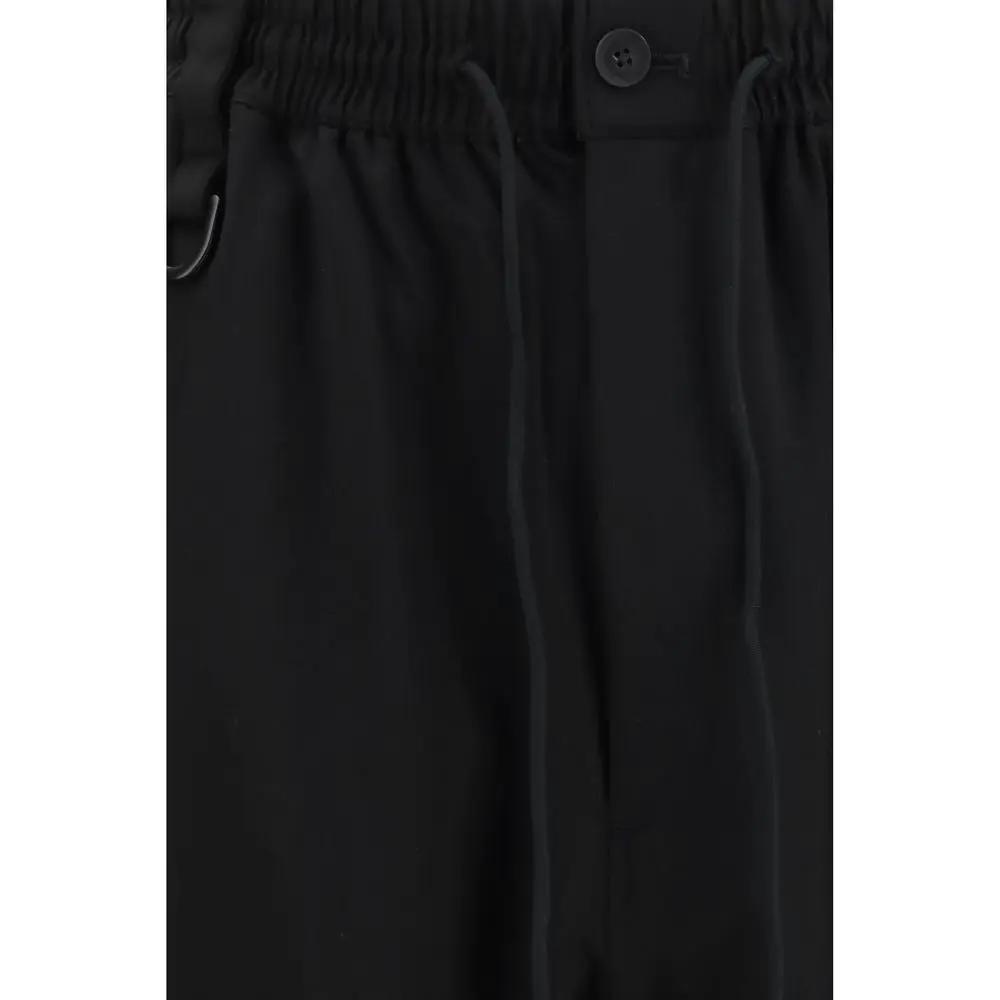 Pantalon décontracté Y-3 en laine noire Aries
