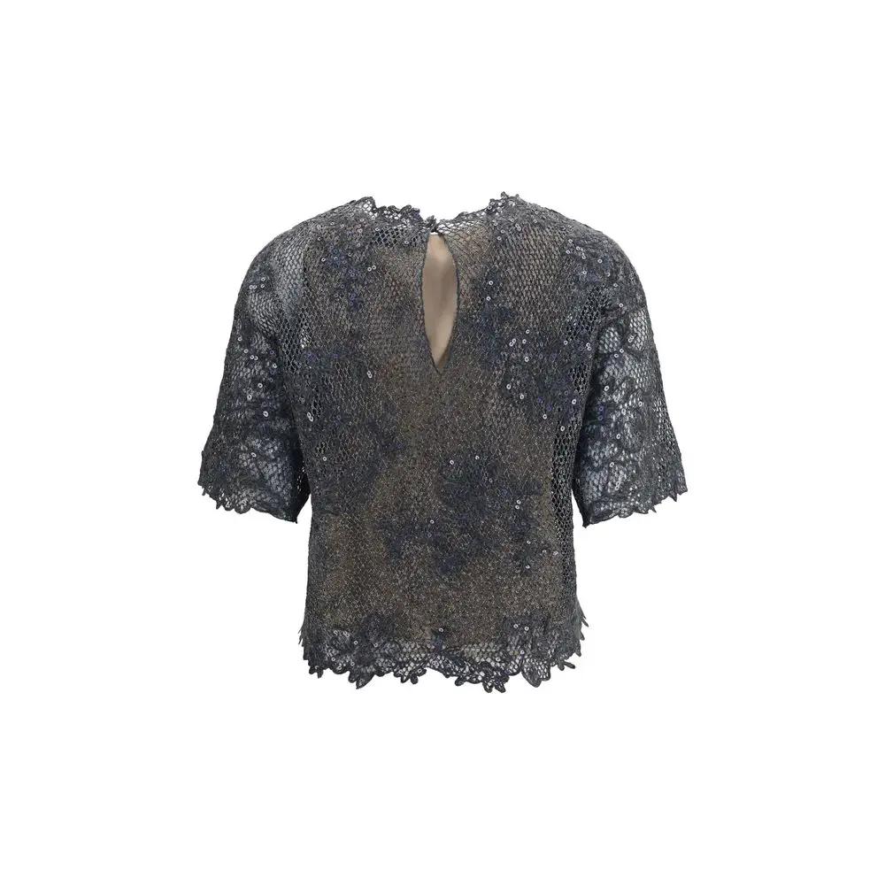 Brunello Cucinelli Brunello Cucinelli Gray Mohair Blouse