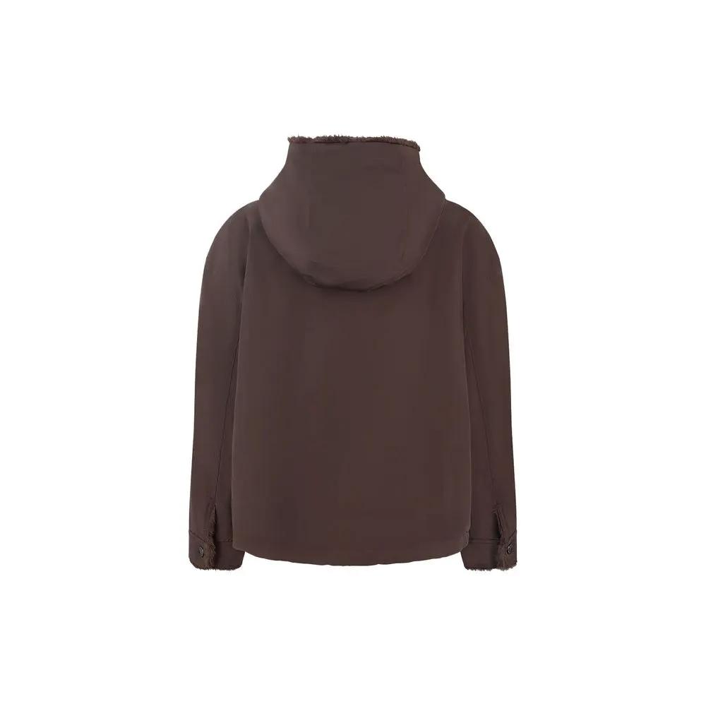Max Mara Max Mara Brown Cotton Full-Length Jacket