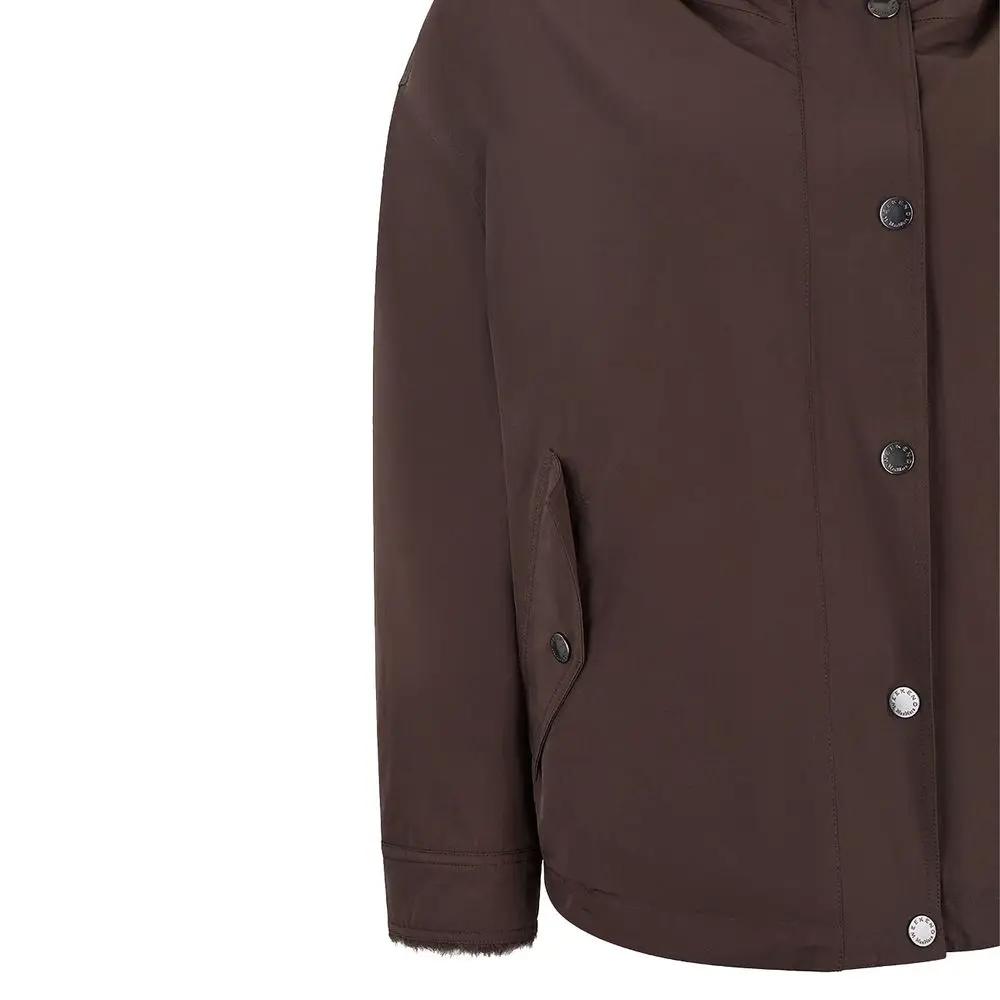 Max Mara Max Mara Brown Cotton Full-Length Jacket