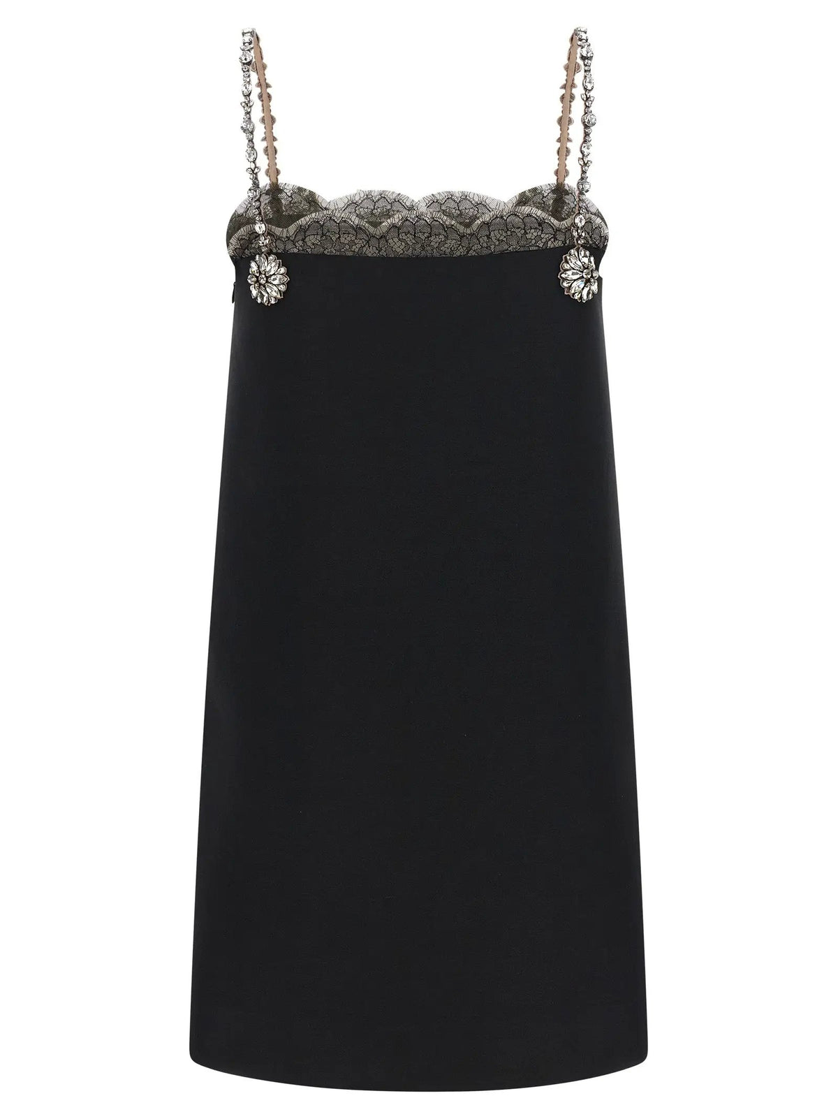 Valentino Garavani Black Virgin Wool Short Dress