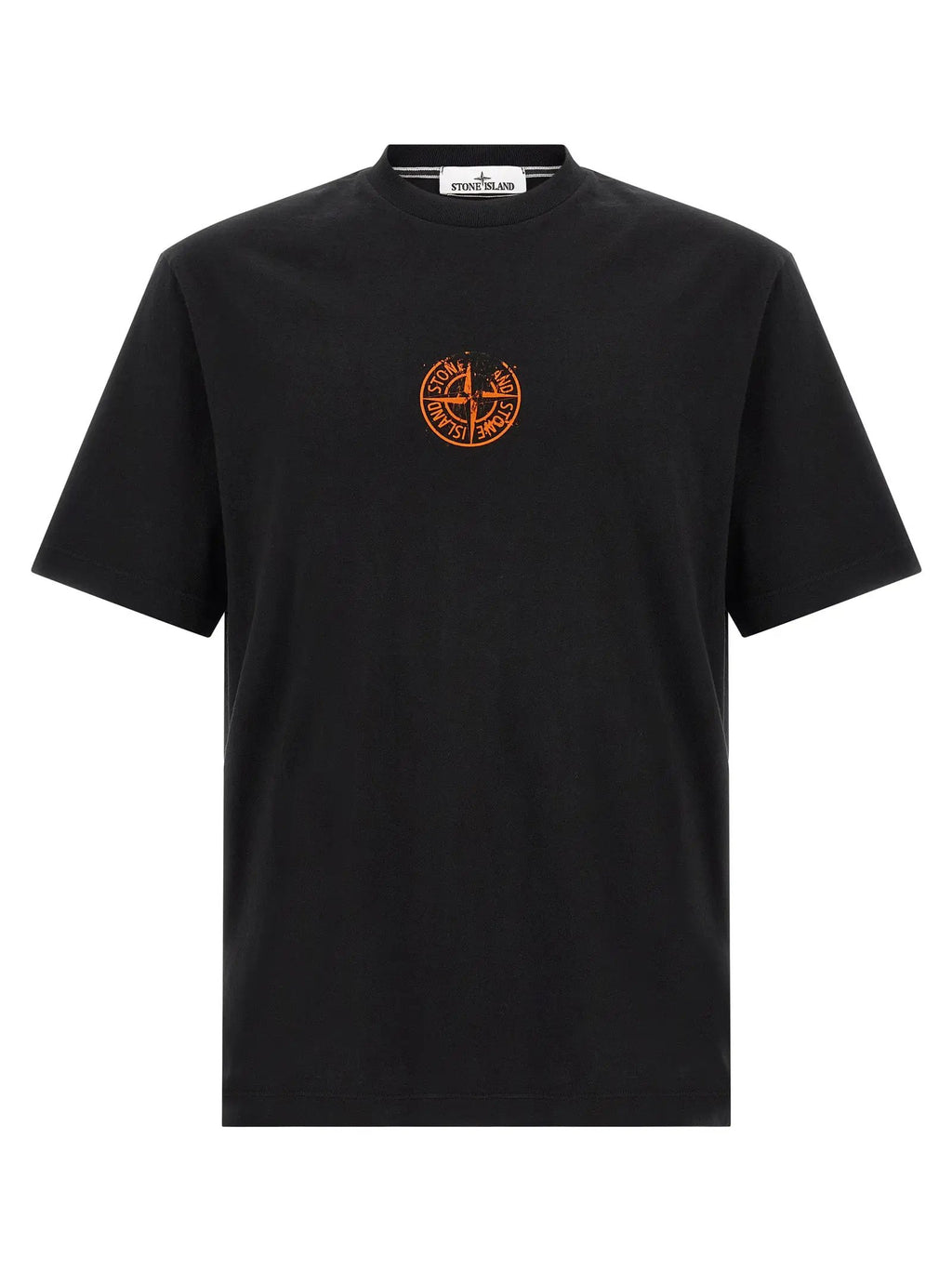 Stone Island Orange Cotton T-Shirt