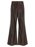 The Andamane Brown Polyester Flared Pants