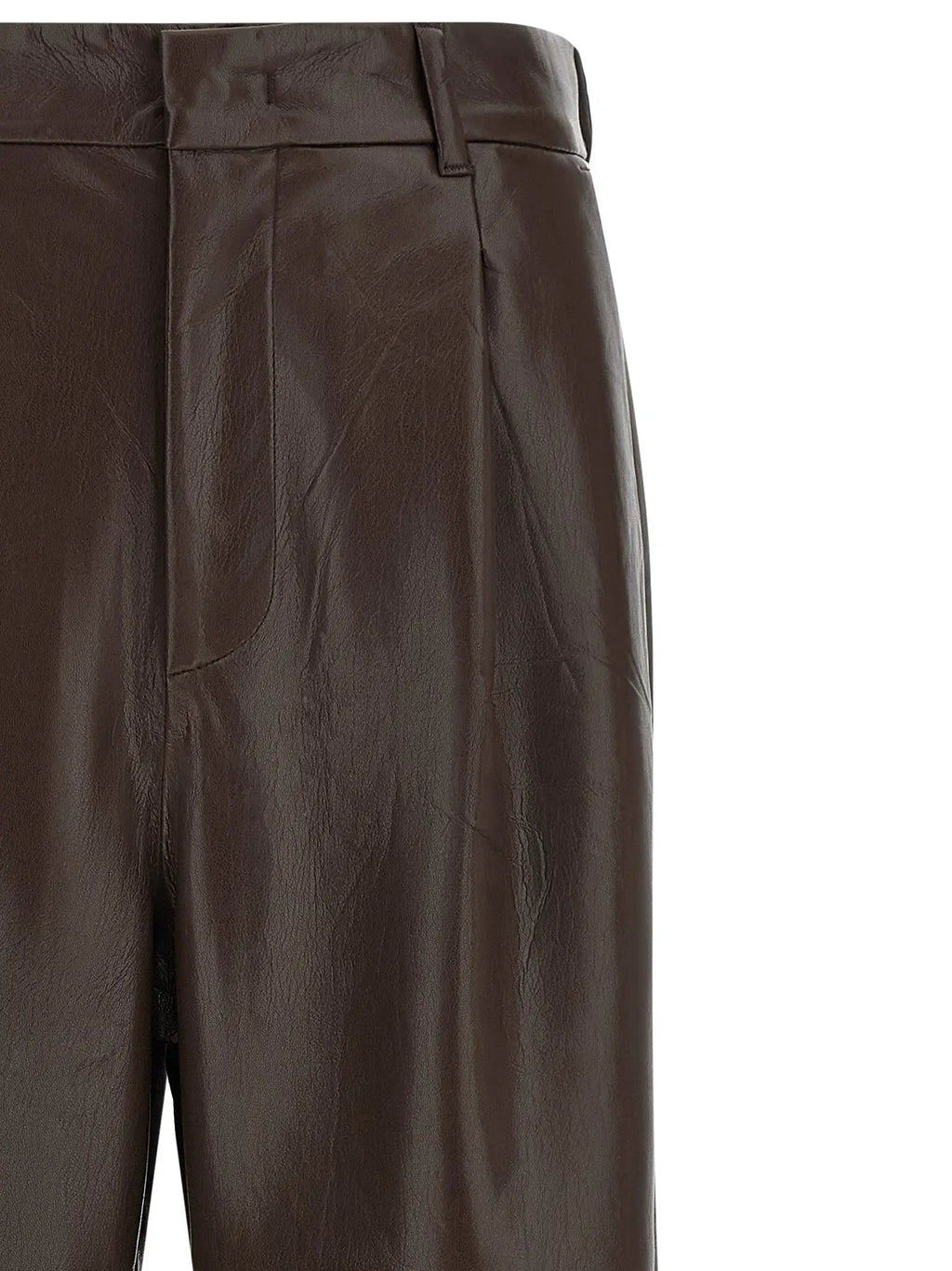 The Andamane Brown Polyester Flared Pants