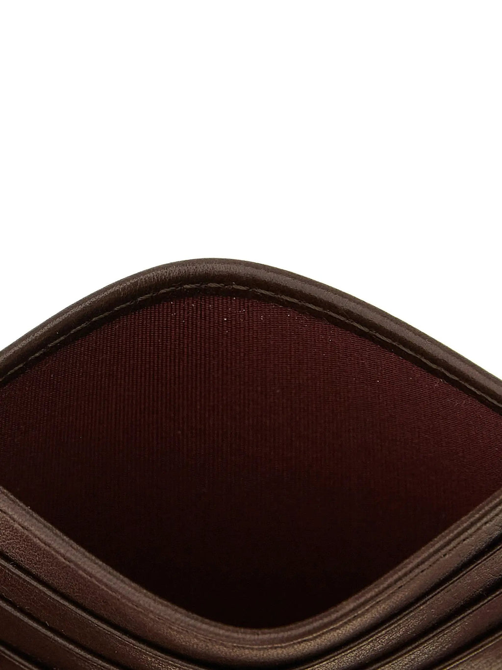 Porte-cartes Brunello Cucinelli en cuir de veau marron