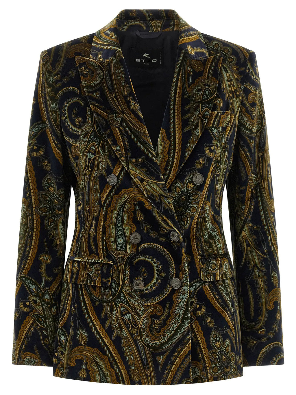 Etro Blue Cotton Blazer