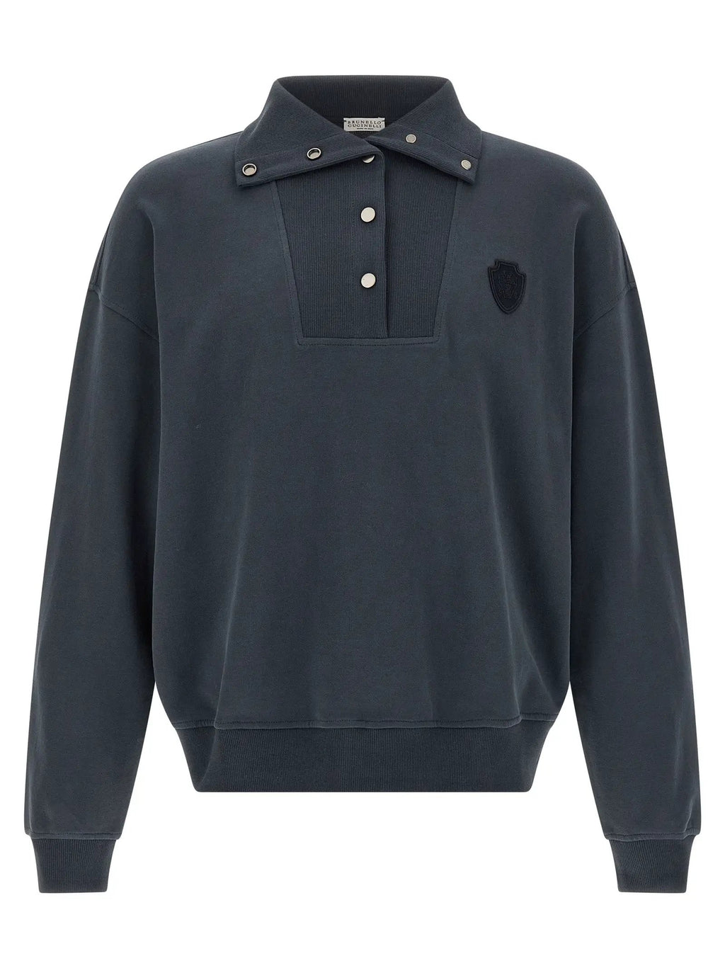 Brunello Cucinelli Blue Cotton Sweatshirt