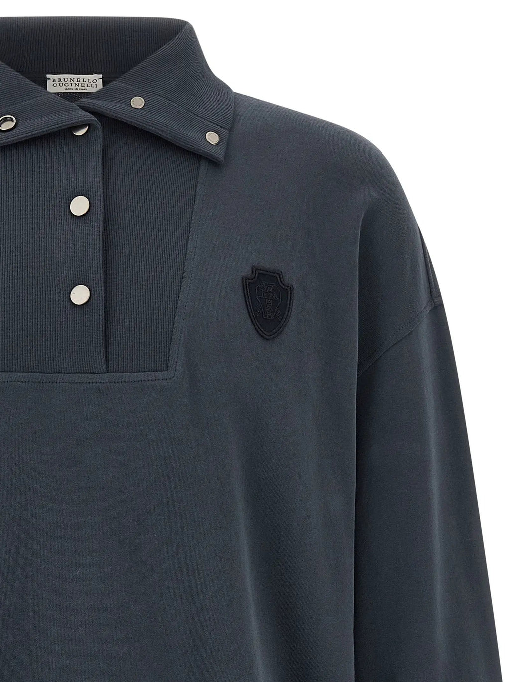 Brunello Cucinelli Blue Cotton Sweatshirt