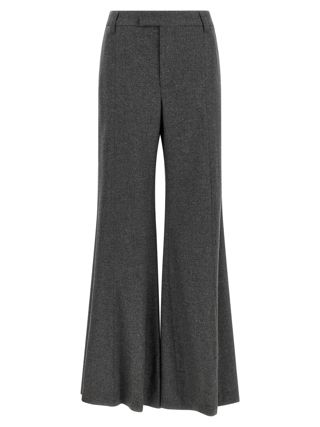 Brunello Cucinelli Gray Virgin Wool Flared Pants