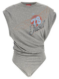 Diesel Gray Cotton Bodysuit