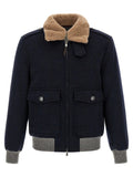 Brunello Cucinelli Blue Cashmere Bomber