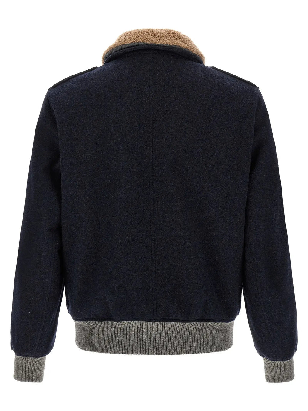 Brunello Cucinelli Blue Cashmere Bomber