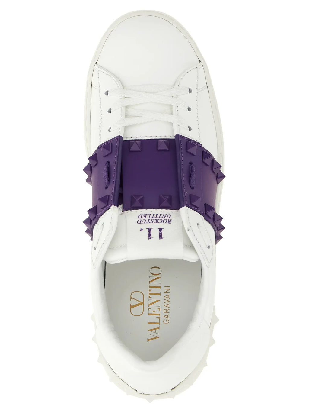 Valentino Garavani Purple Calfskin Low Top Sneakers